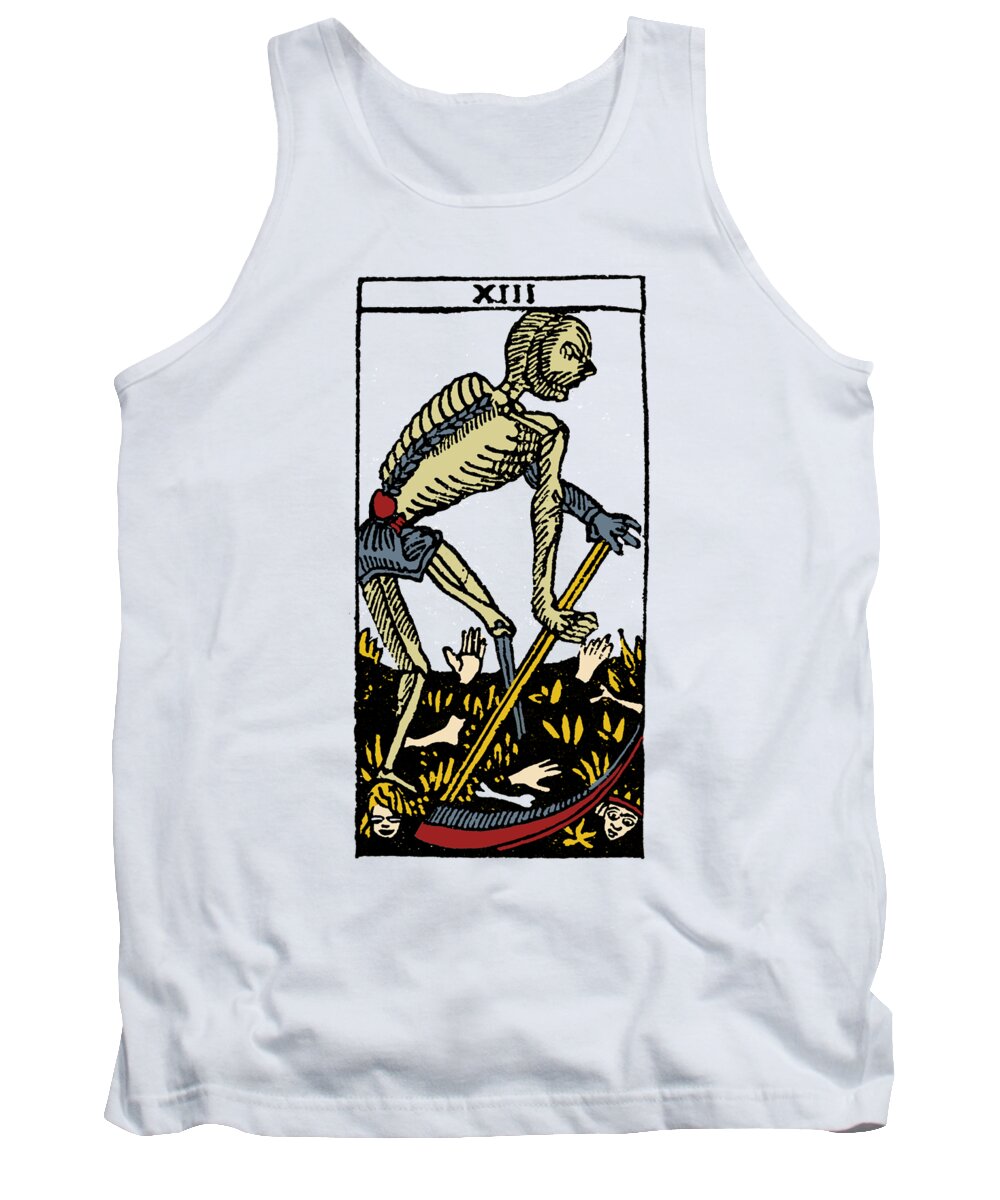 16th Century Tank Top featuring the photograph Tarot Card Death #1 by Granger