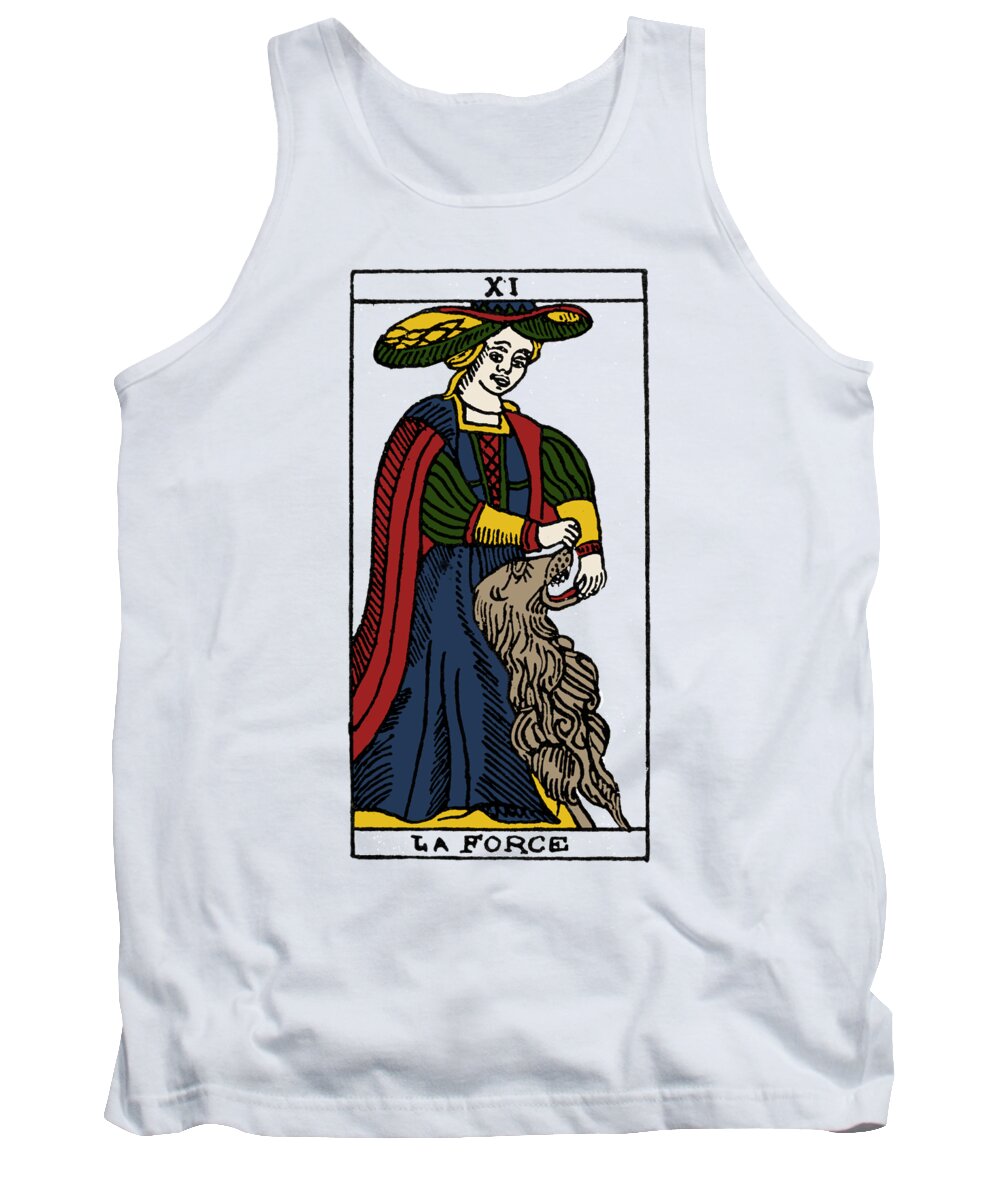 16th Century Tank Top featuring the photograph Tarot Card Strength #1 by Granger