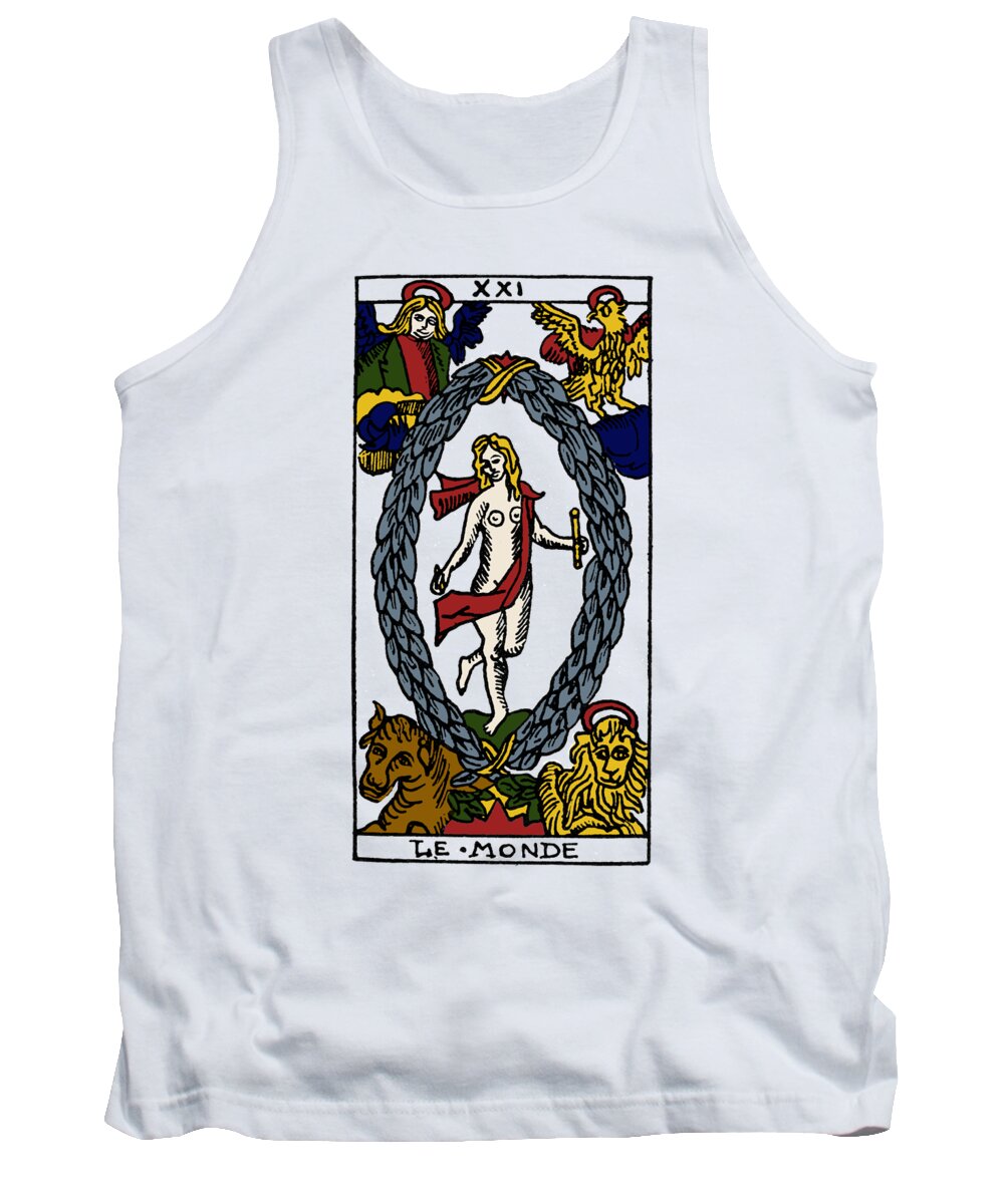 16th Century Tank Top featuring the photograph Tarot Card The World #1 by Granger