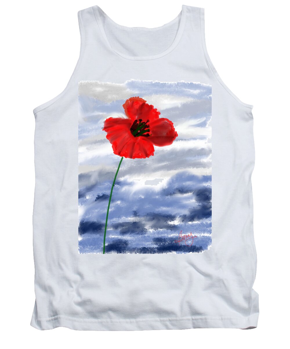 Digital Tank Top featuring the digital art Soft and Strong by Bonny Butler