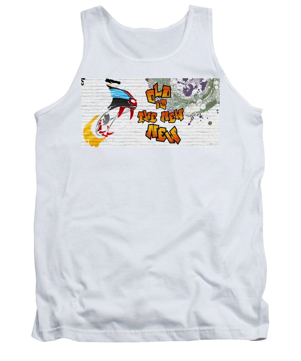Urban Graffiti By Serge Averbukh Tank Top featuring the photograph Urban Graffiti - Old is the New New #1 by Serge Averbukh