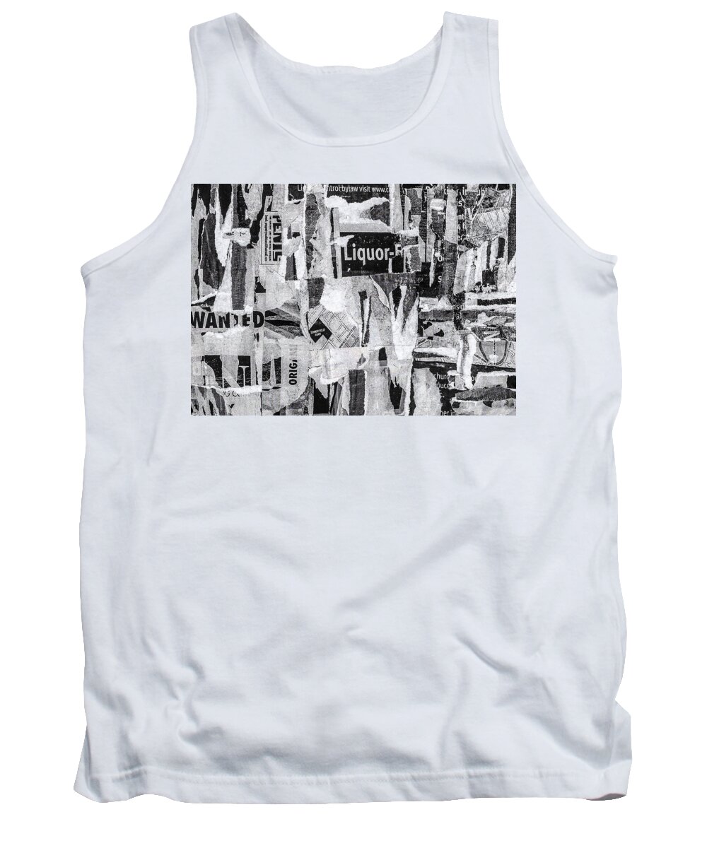 Urban Tank Top featuring the mixed media Wanted by Roseanne Jones