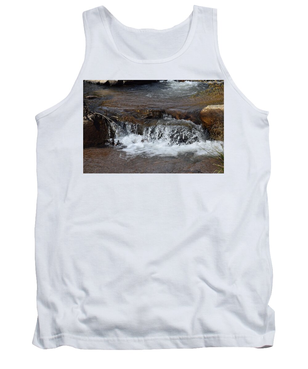 Water Tank Top featuring the photograph Waterfall Westcliffe CO #1 by Margarethe Binkley