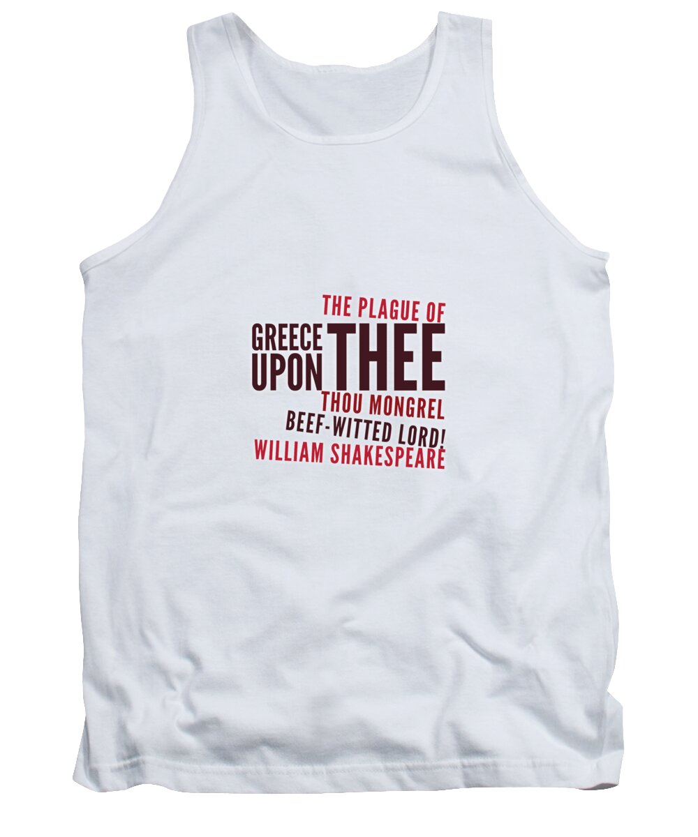 William Tank Top featuring the digital art William Shakespeare, Insults and Profanities #10 by Esoterica Art Agency