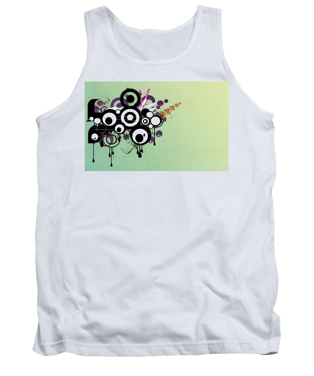 Vector Tank Top featuring the digital art Vector #11 by Super Lovely