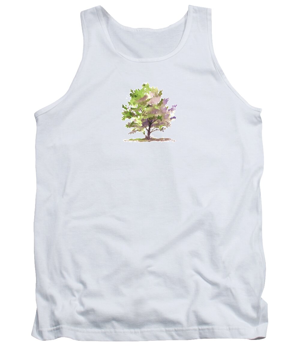 Tree Tank Top featuring the painting #17 Tree #17 by Amy Kirkpatrick