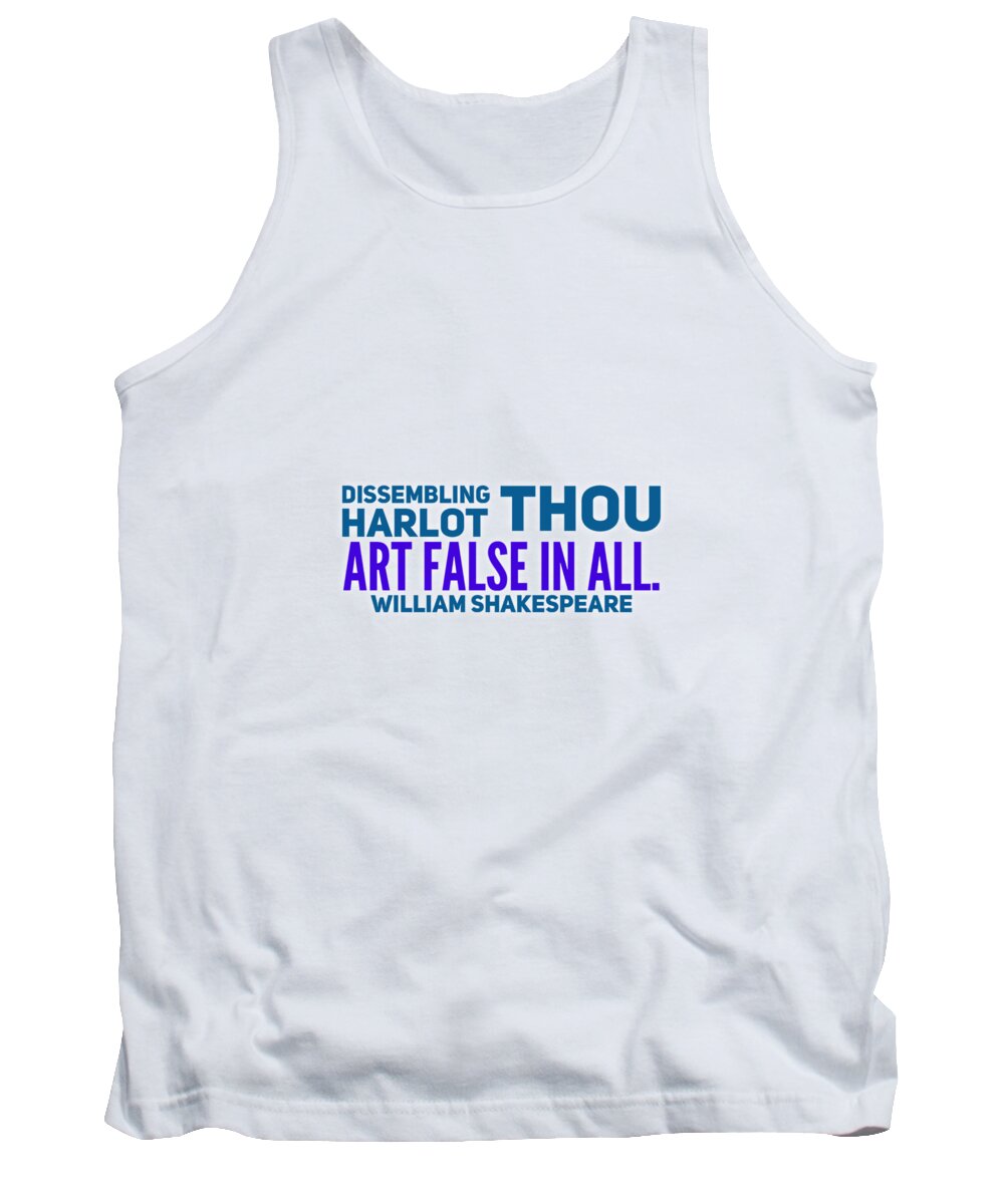 William Tank Top featuring the digital art William Shakespeare, Insults and Profanities #18 by Esoterica Art Agency