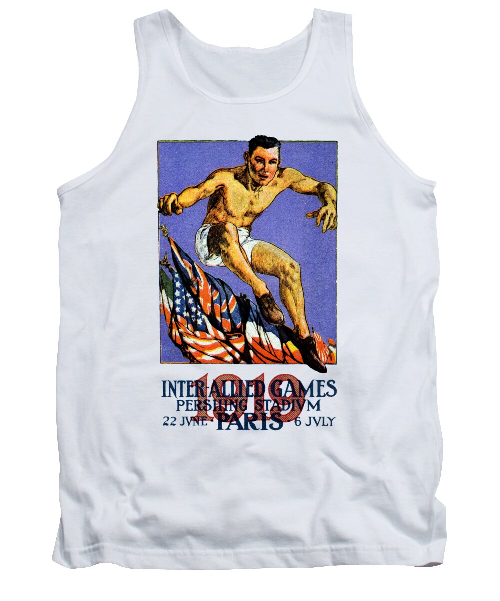 Historicimage Tank Top featuring the painting 1919 Allied Games Poster by Historic Image