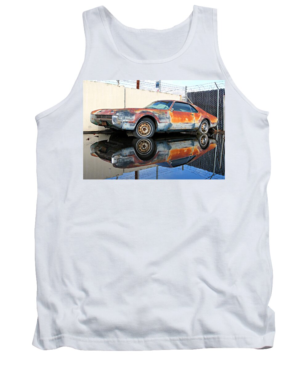 Oldsmobile Tank Top featuring the photograph 1966 Toronado in Decay by Steve Natale