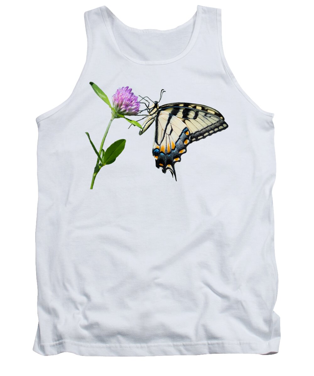 Tiger Swallowtail Butterfly Tank Top featuring the photograph Tiger Swallowtail Butterfly by Holden The Moment