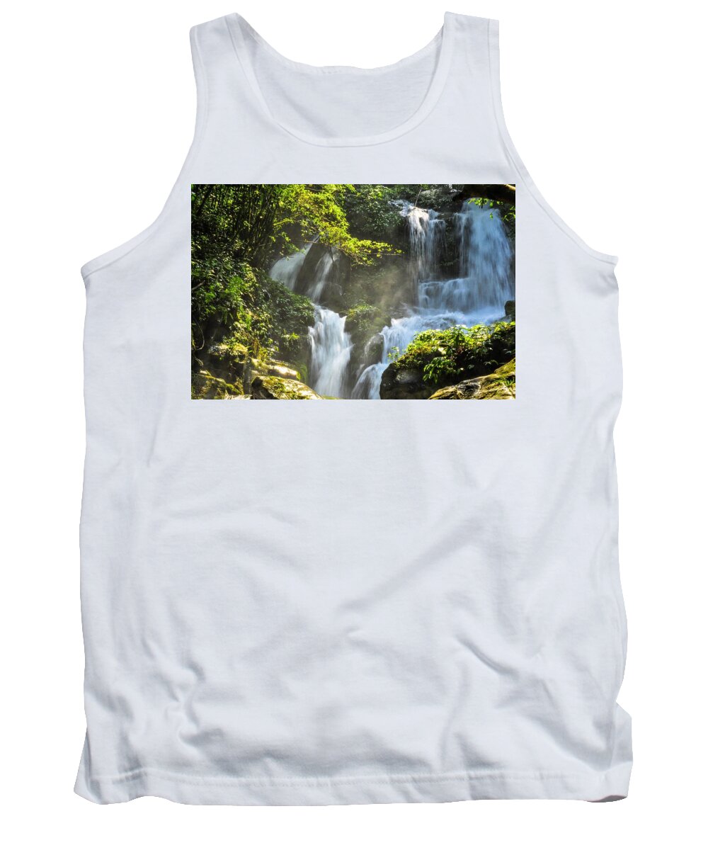 Waterfall Tank Top featuring the photograph Waterfall scenery #24 by Carl Ning
