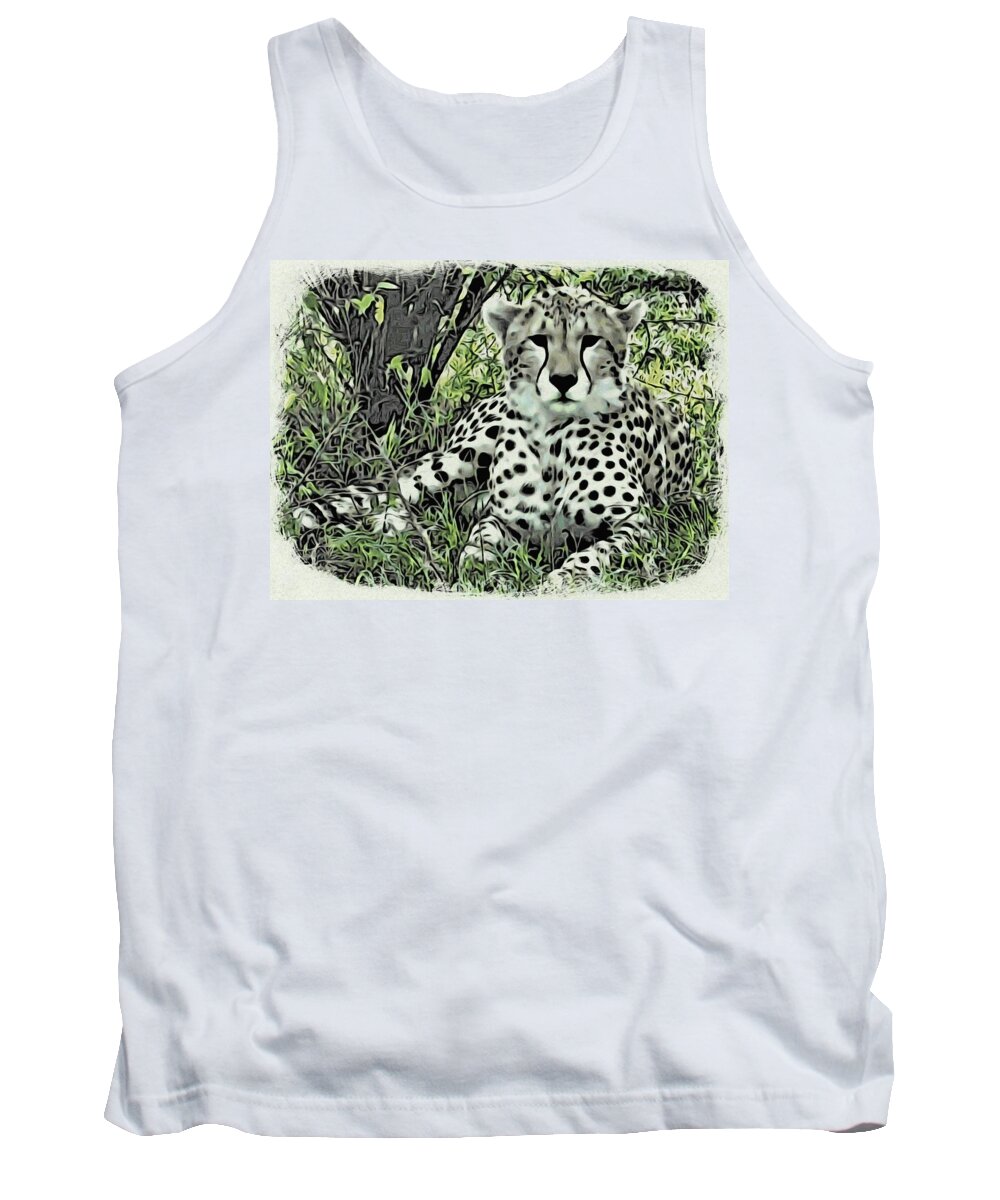 Cheetah Tank Top featuring the photograph Cheetah #3 by Gini Moore