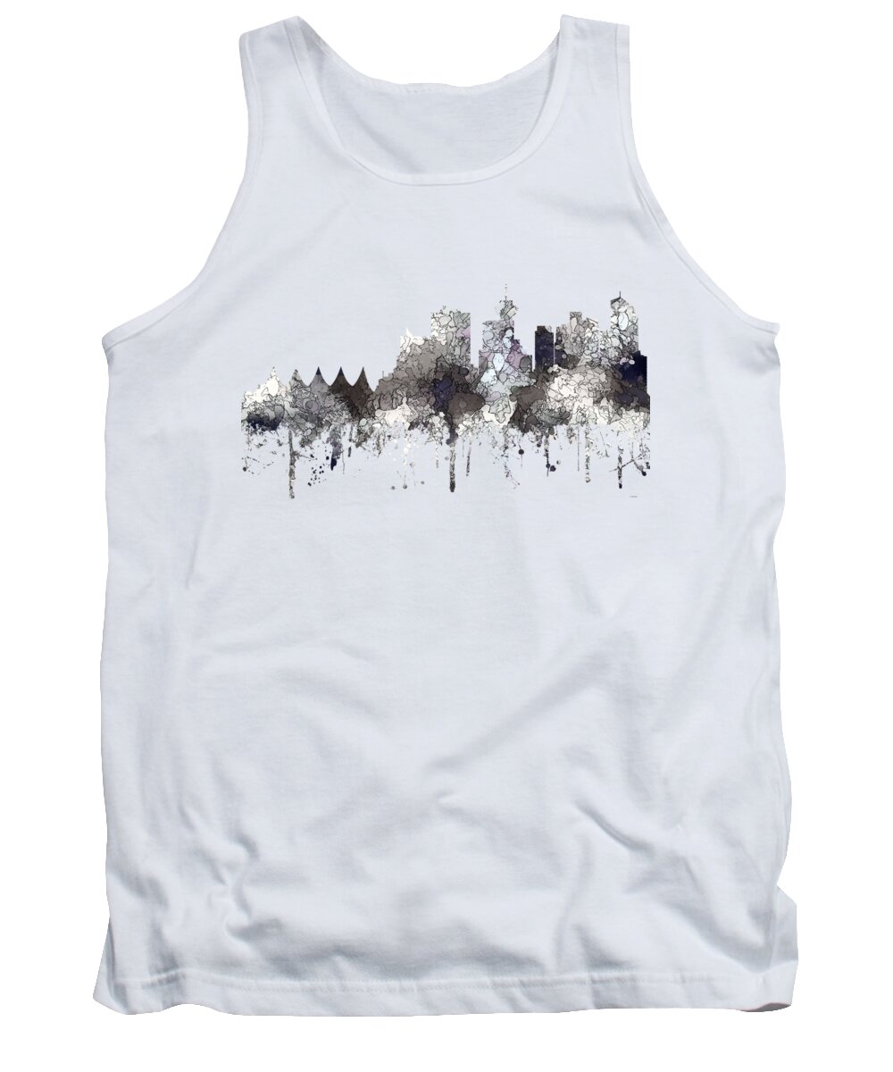Vancouver B.c. Skyline Tank Top featuring the digital art Vancouver B.C. Skyline #3 by Marlene Watson
