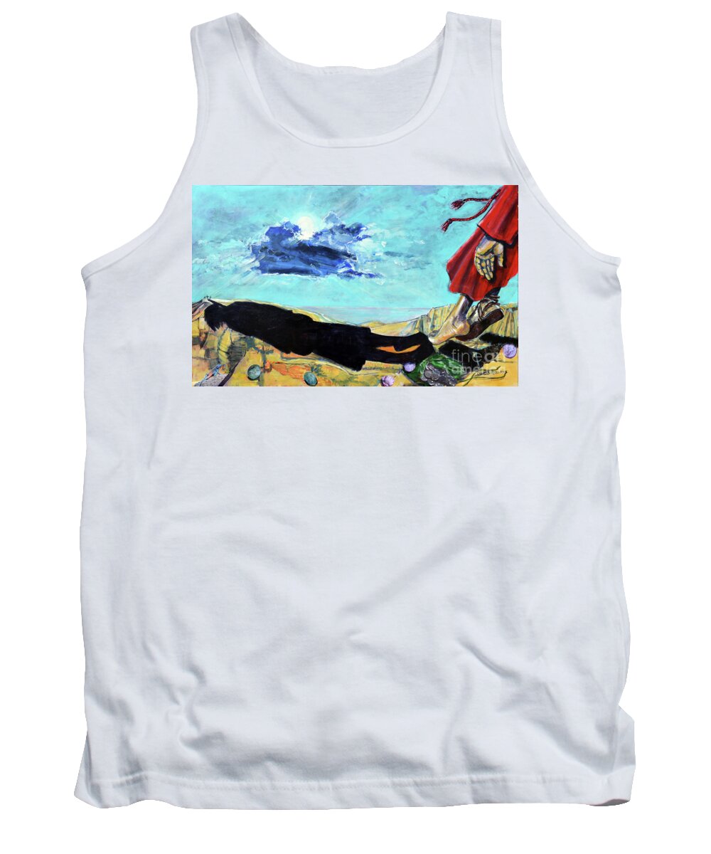 Judas Tank Top featuring the painting 30 Pieces of Silver by Charles M Williams