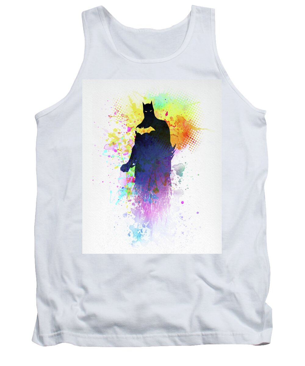 Superheroes Tank Top featuring the painting Batman #4 by Art Popop