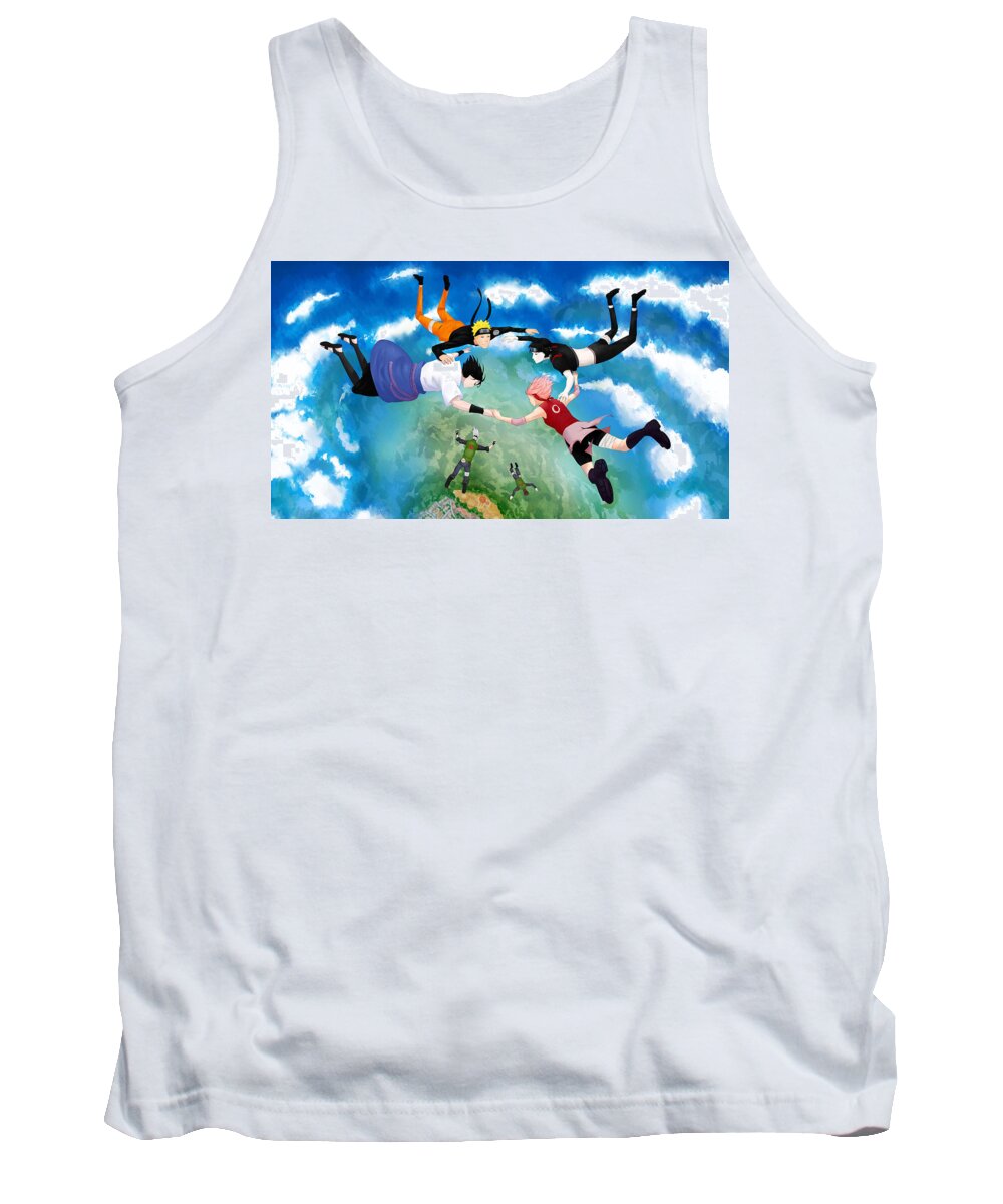 Naruto Tank Top featuring the digital art Naruto #40 by Super Lovely