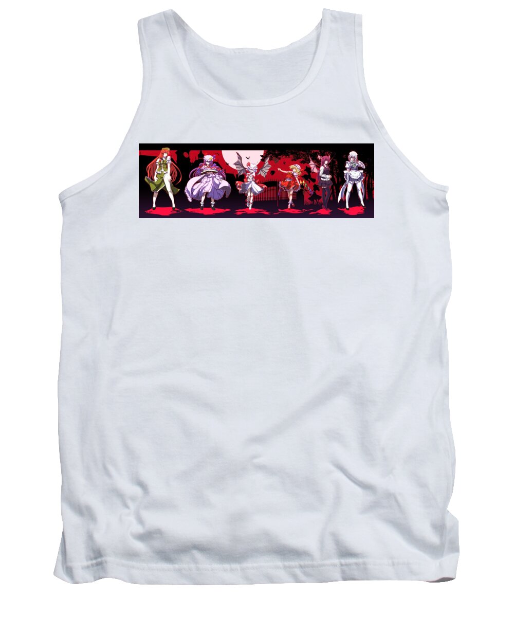 Touhou Tank Top featuring the digital art Touhou #65 by Super Lovely
