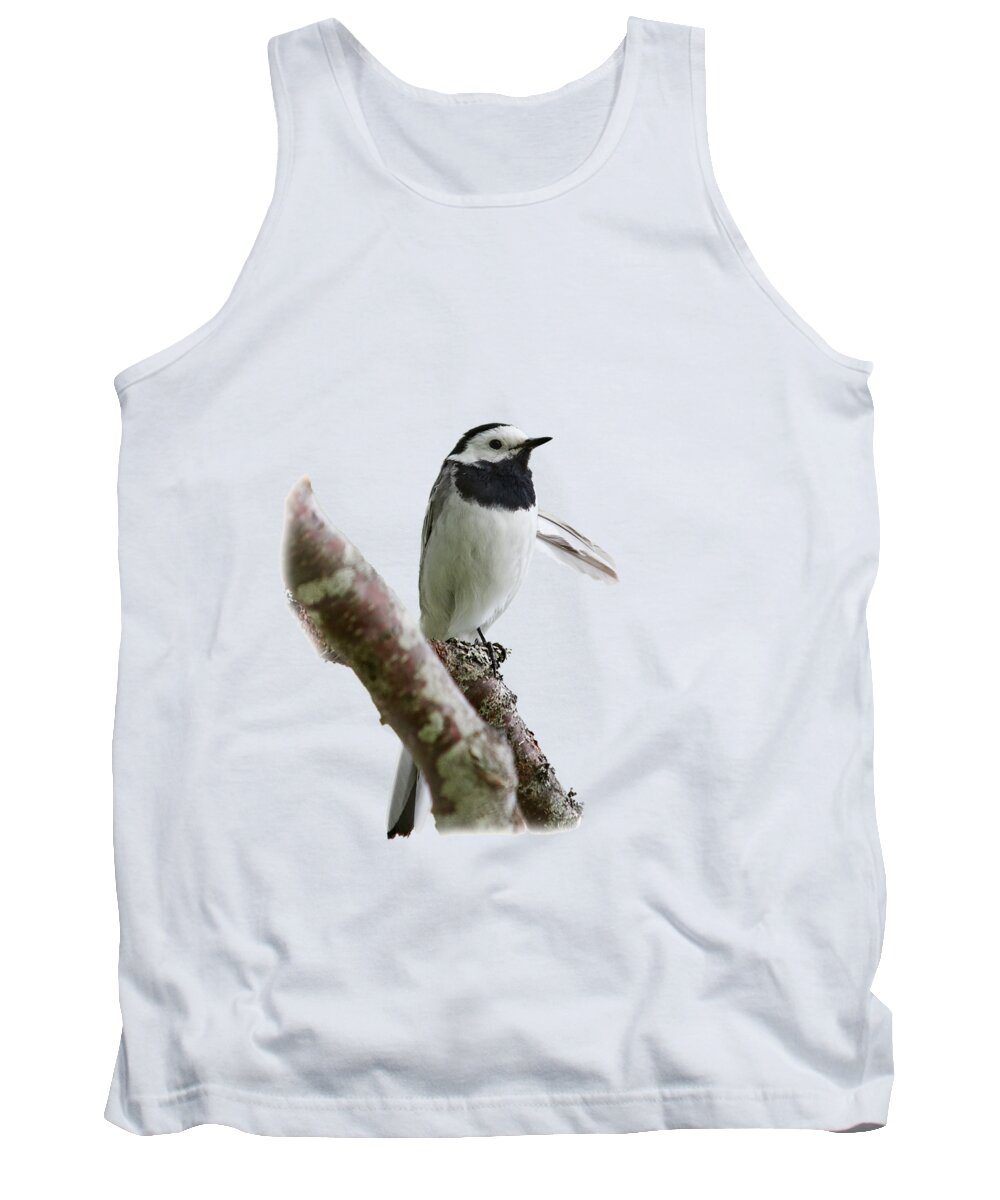 Finland Tank Top featuring the photograph White wagtail with transparent background by Jouko Lehto