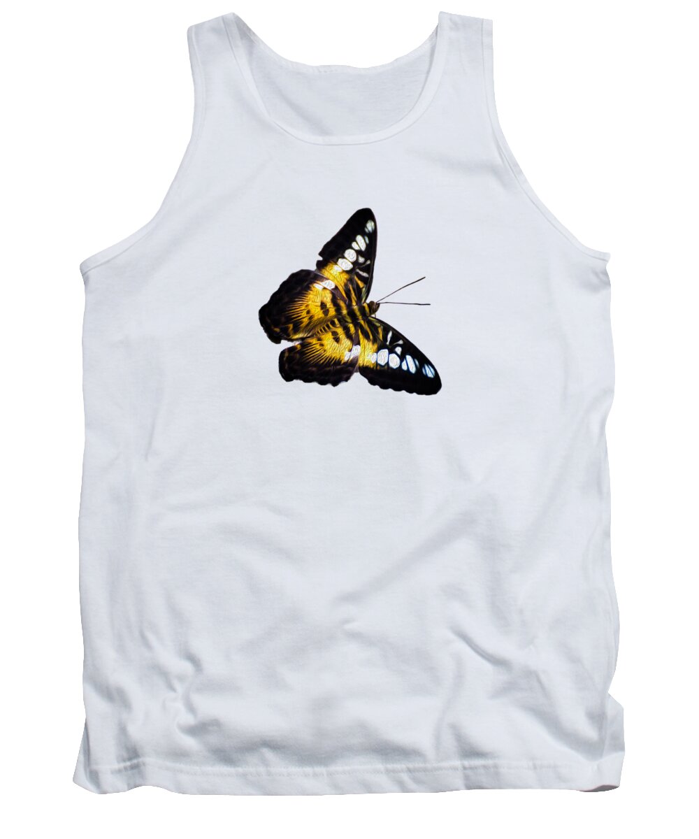 Butterfly Tank Top featuring the photograph A Butterfly in the Forest by Mark Andrew Thomas