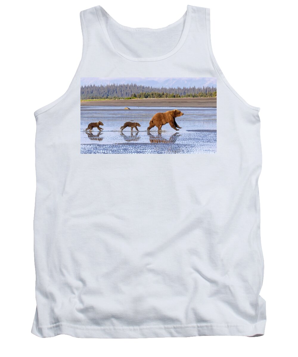 Bears Tank Top featuring the photograph A Day At the Beach by Jack Bell