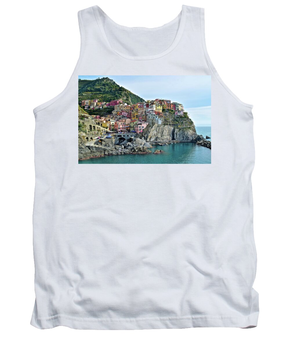 Manarola Tank Top featuring the photograph A Manarola Morning by Frozen in Time Fine Art Photography