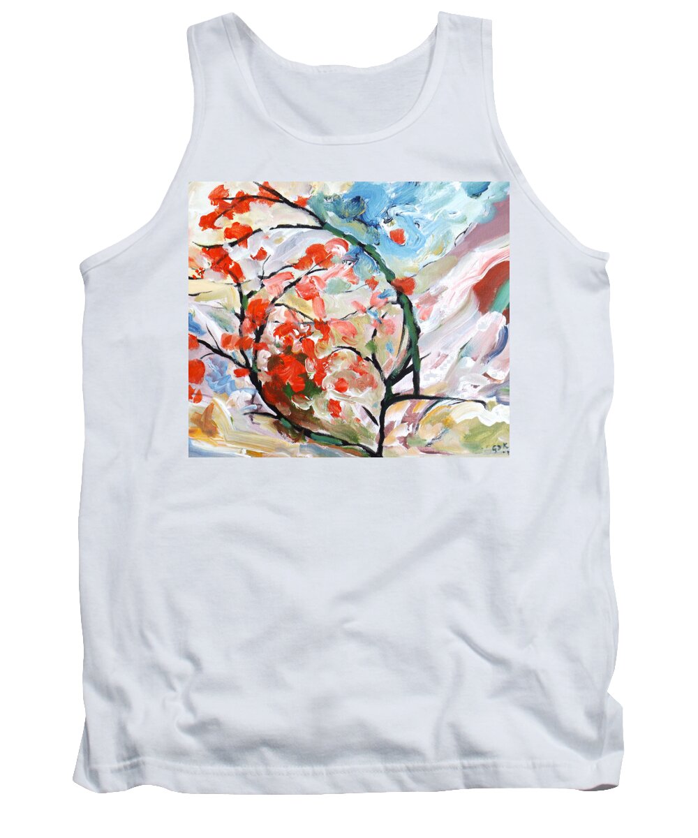 Colour Tank Top featuring the painting A Study in QI by Gloria Dietz-Kiebron