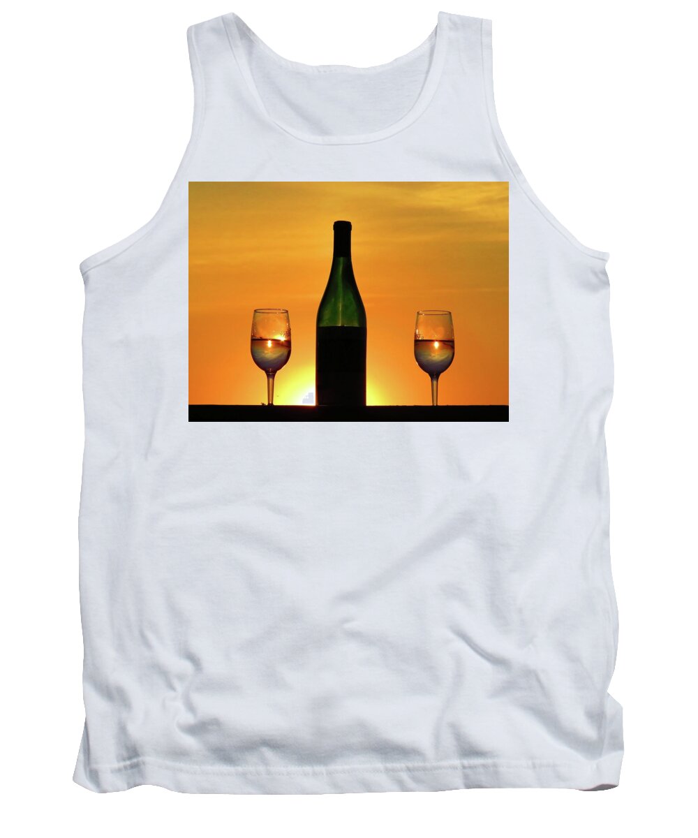Thousand Islands Tank Top featuring the photograph A sunset in each glass by Dennis McCarthy