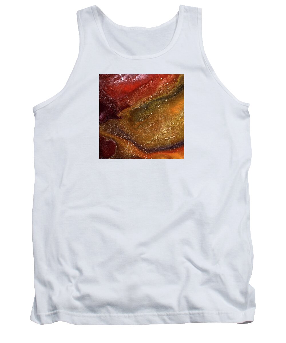 Gallery Tank Top featuring the painting ALCHEMY 03a by Dar Freeland