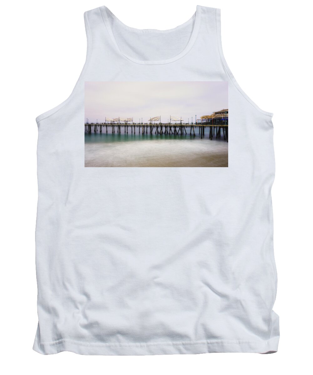 Multi Tank Top featuring the photograph All quiet on Redondo Pier by Michael Hope