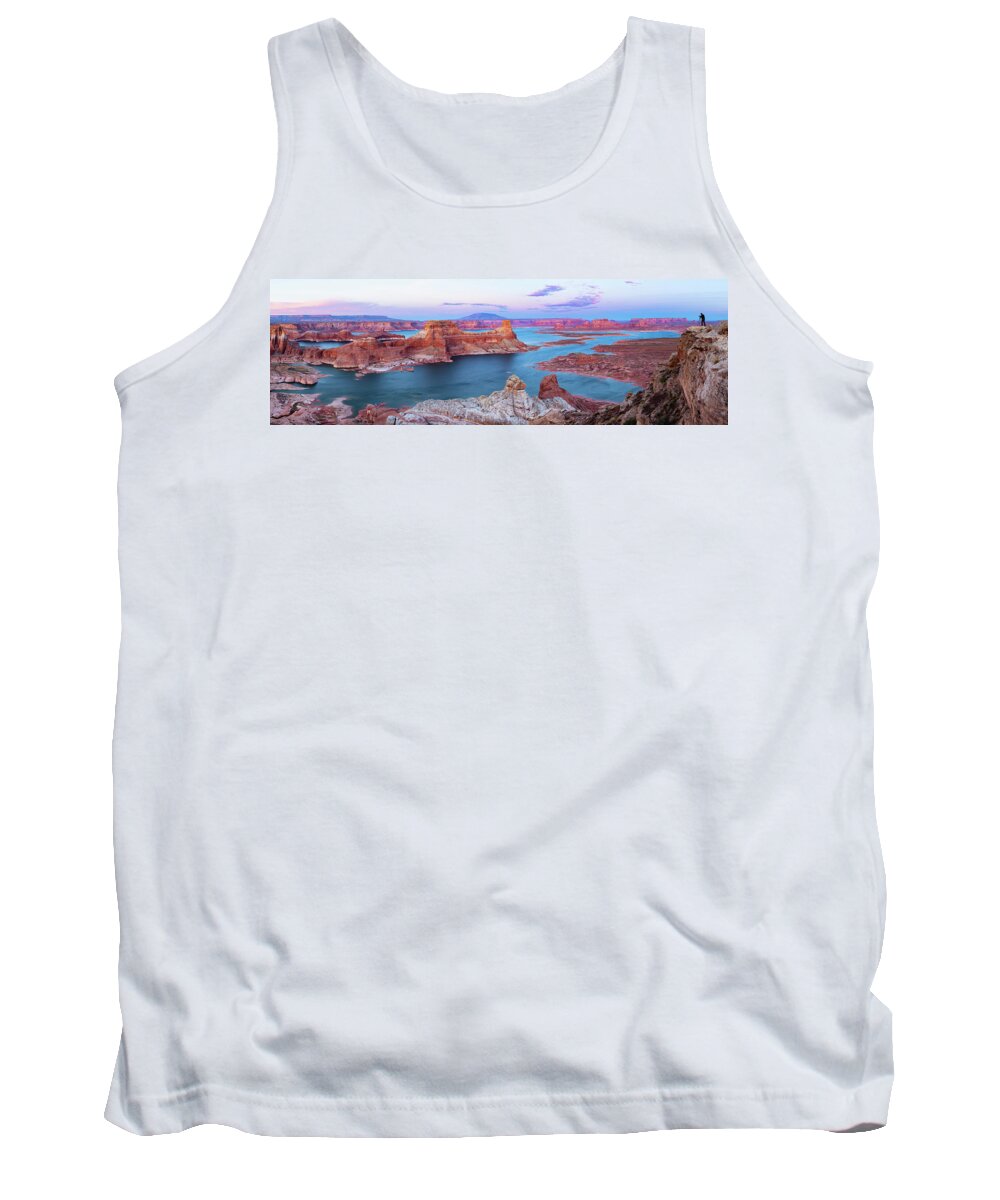 Abstract Tank Top featuring the photograph Alstrom Point by Alex Mironyuk