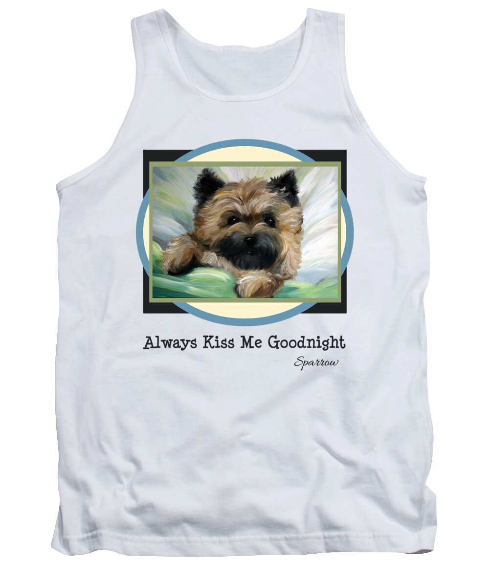 Always Kiss Me Tank Top featuring the painting Always Kiss Me Goodnight by Mary Sparrow