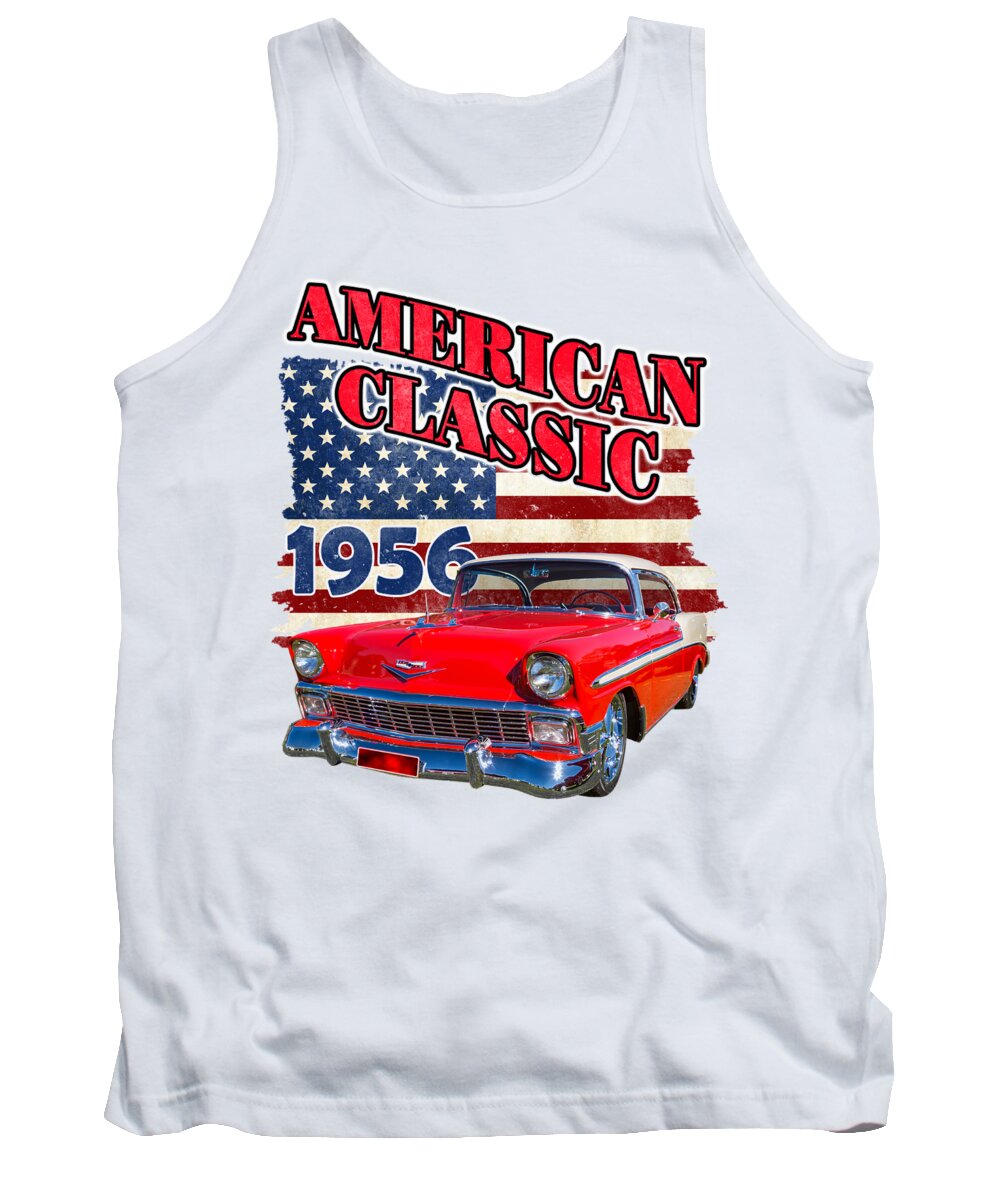 Car Tank Top featuring the photograph American Classic 1956 by Keith Hawley