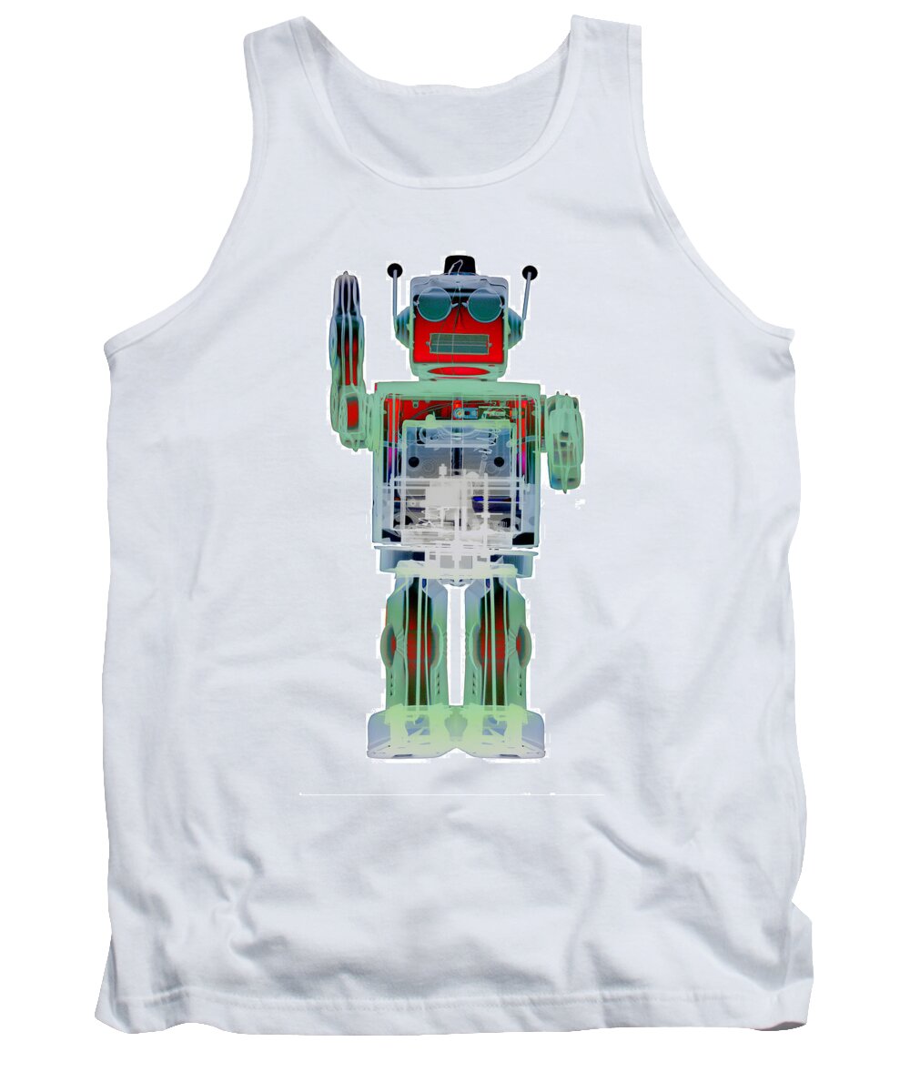 X-ray Art Tank Top featuring the photograph AN0D3 X-ray Robot Art No.3 by Roy Livingston
