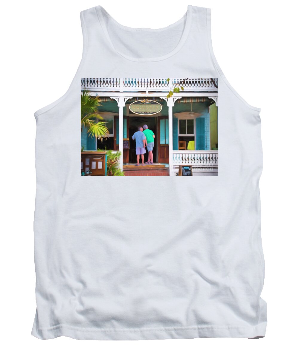 Bagatelle Tank Top featuring the painting Anybody Home by Judy Kay
