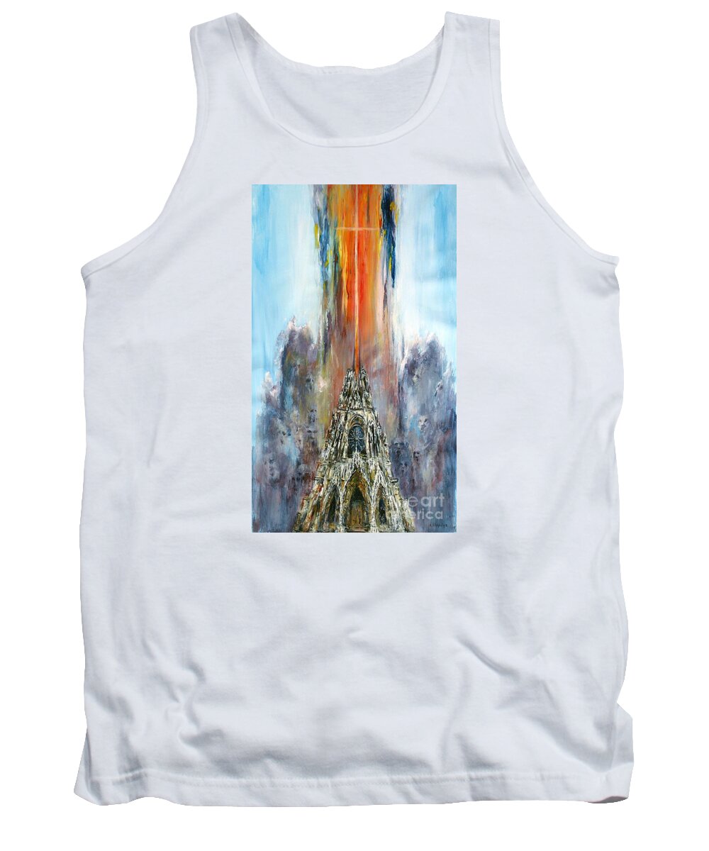 Symbolic Tank Top featuring the painting Apocalypse by Arturas Slapsys