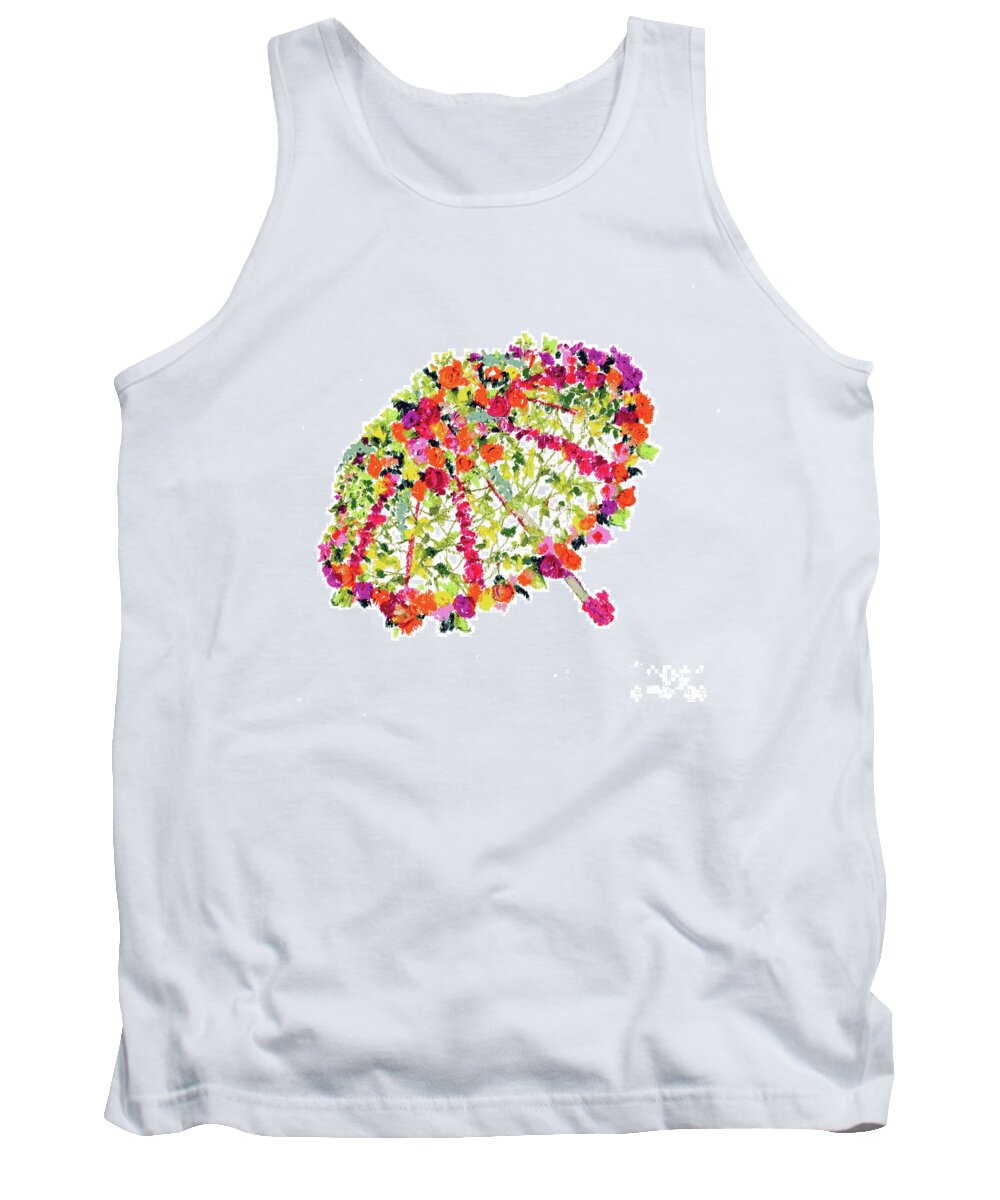 April Showers Tank Top featuring the pastel April Showers Bring May Flowers by Lauren Heller