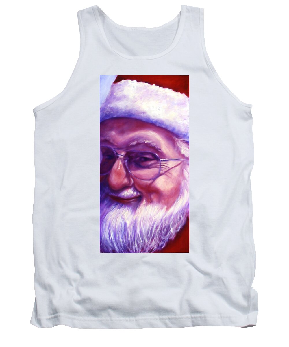 Portrait Tank Top featuring the painting Are You Sure You Have Been Nice by Shannon Grissom