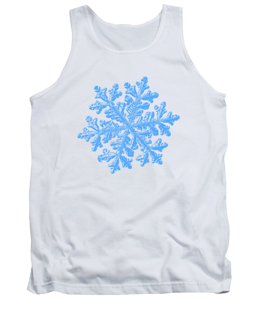 Snowflake Tank Top featuring the digital art Snowflake vector - Hyperion white by Alexey Kljatov