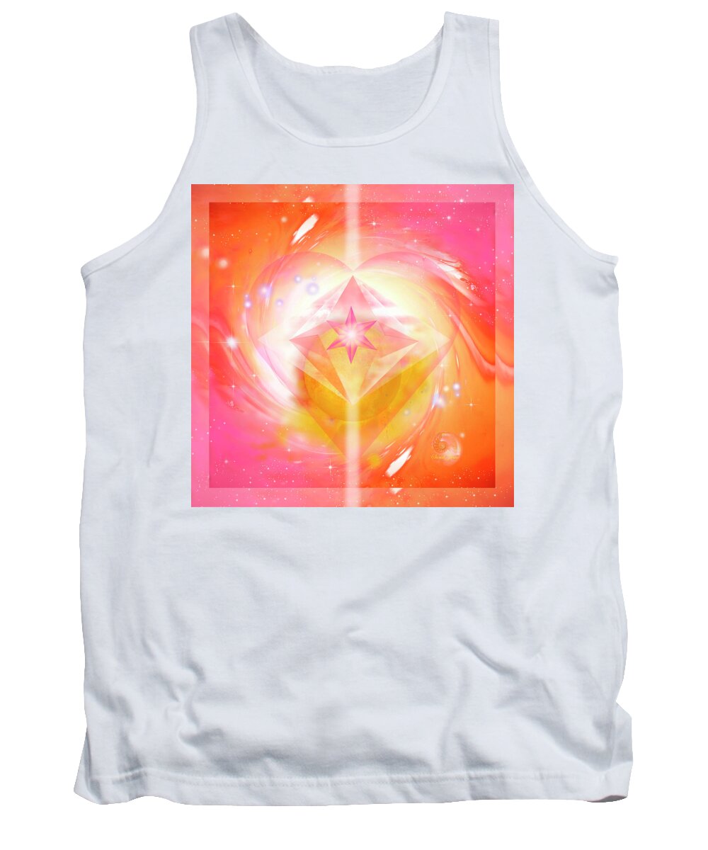 Balance Tank Top featuring the mixed media Everlasting Love by Sibli Sarah Jeane