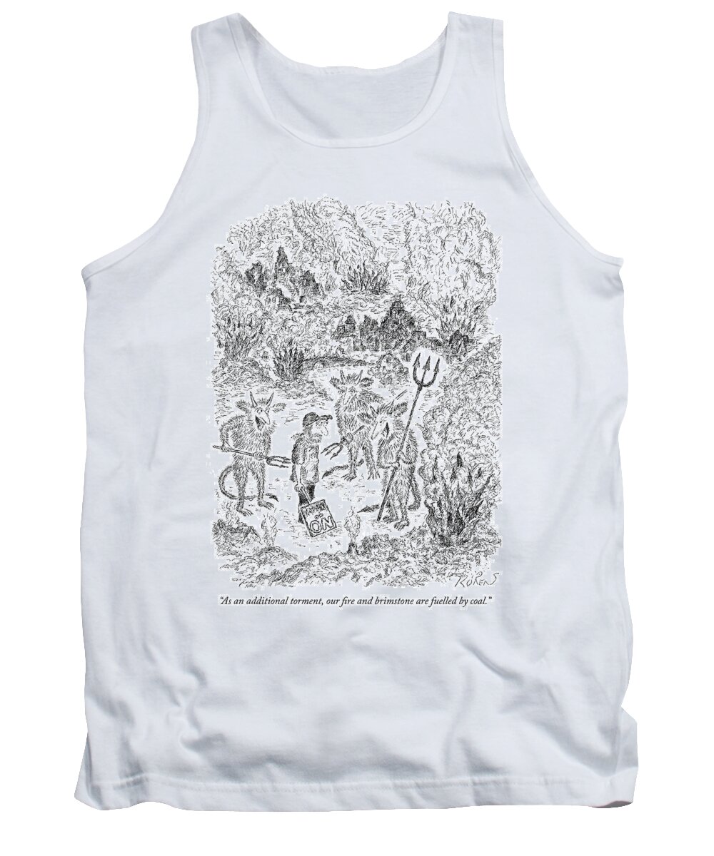 as An Additional Torment Tank Top featuring the drawing As an additional torment by Edward Koren