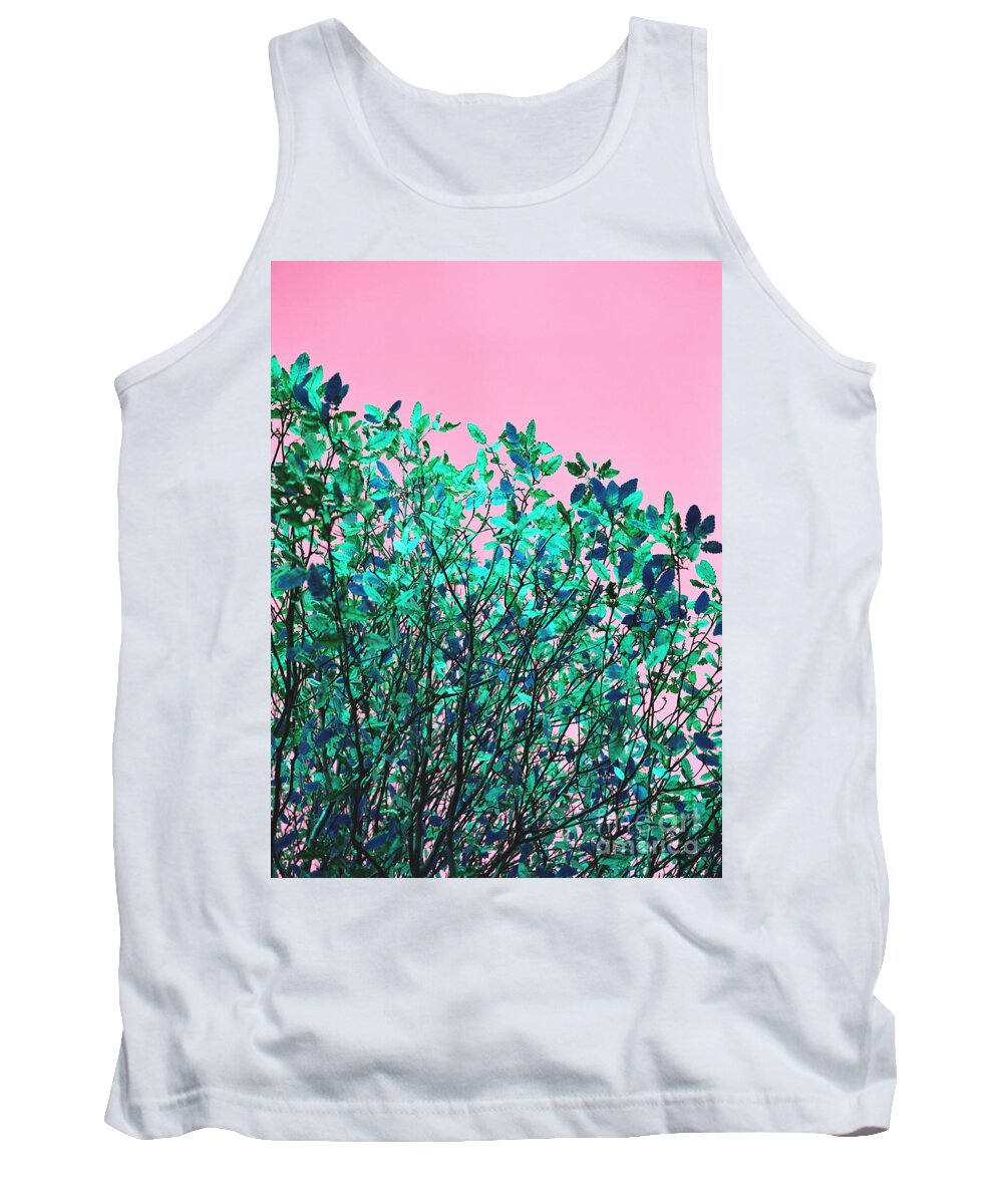 Nature Tank Top featuring the photograph Autumn Flames - Pink by Rebecca Harman