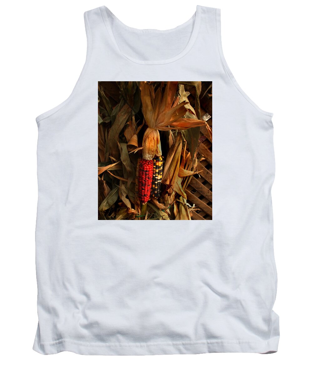 Corn Tank Top featuring the photograph Autumn Harvest by Kathleen Stephens