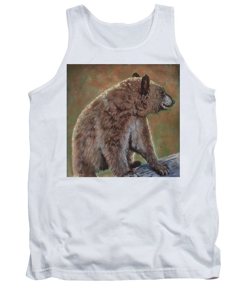 Timithy Tank Top featuring the painting Baby Griz by Timithy L Gordon
