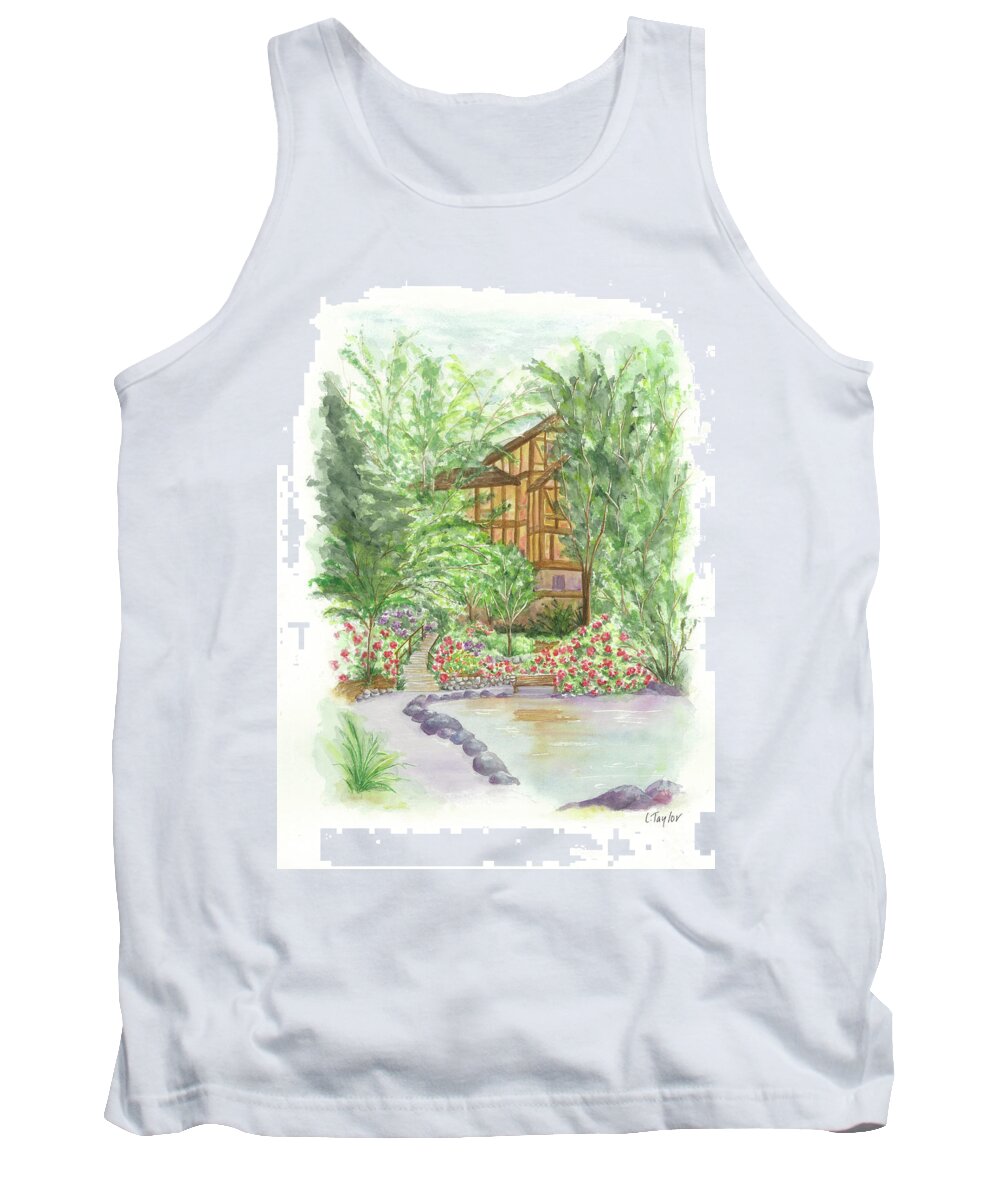 Shakespeare Plays Tank Top featuring the painting Backside of Shakespeare by Lori Taylor