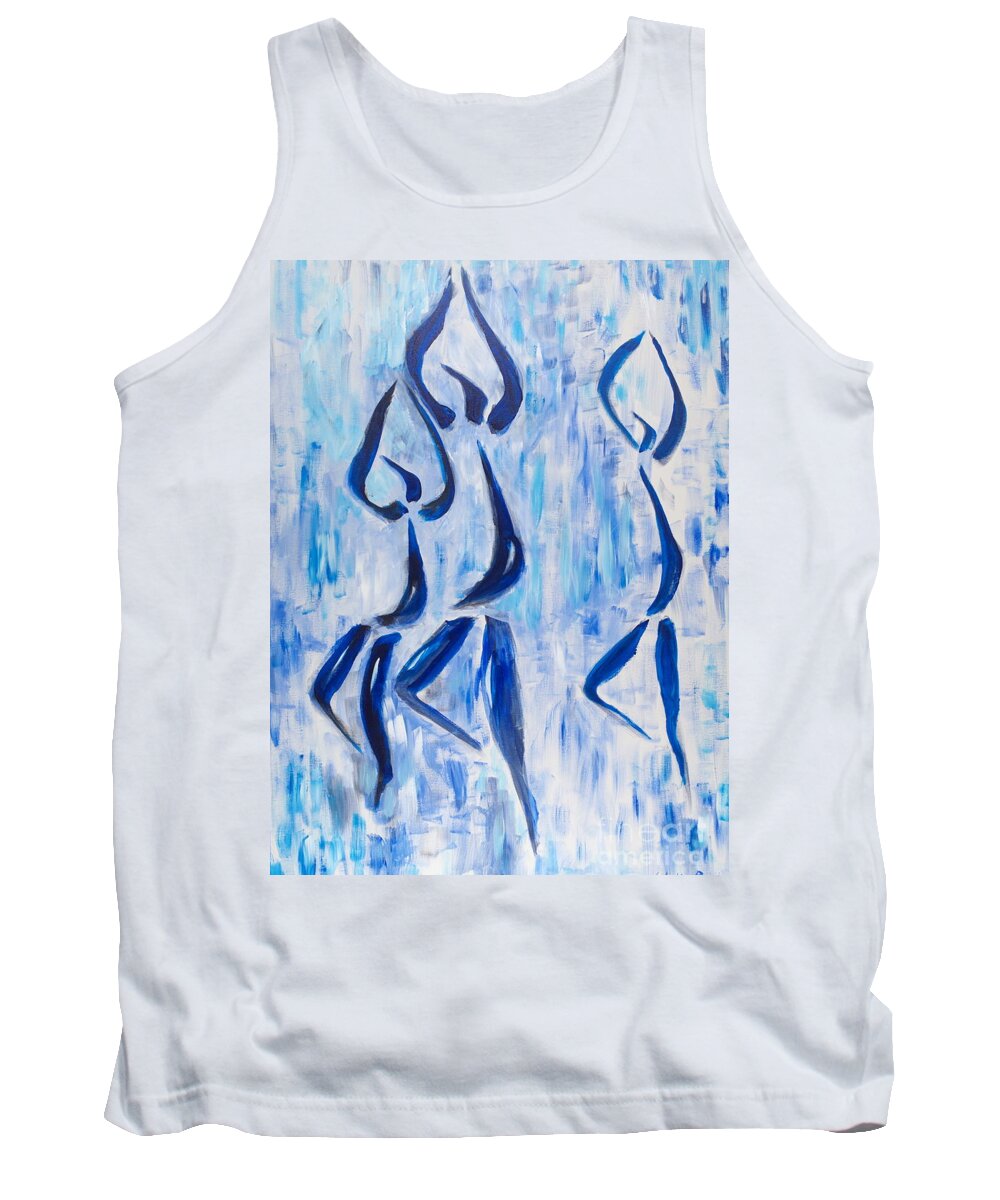 Ballet Dancers Tank Top featuring the painting Ballet Dancers by Walt Brodis
