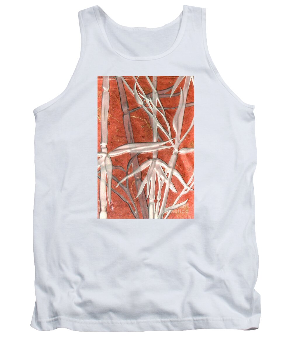 Red Tank Top featuring the photograph Golden Bamboo by Alone Larsen