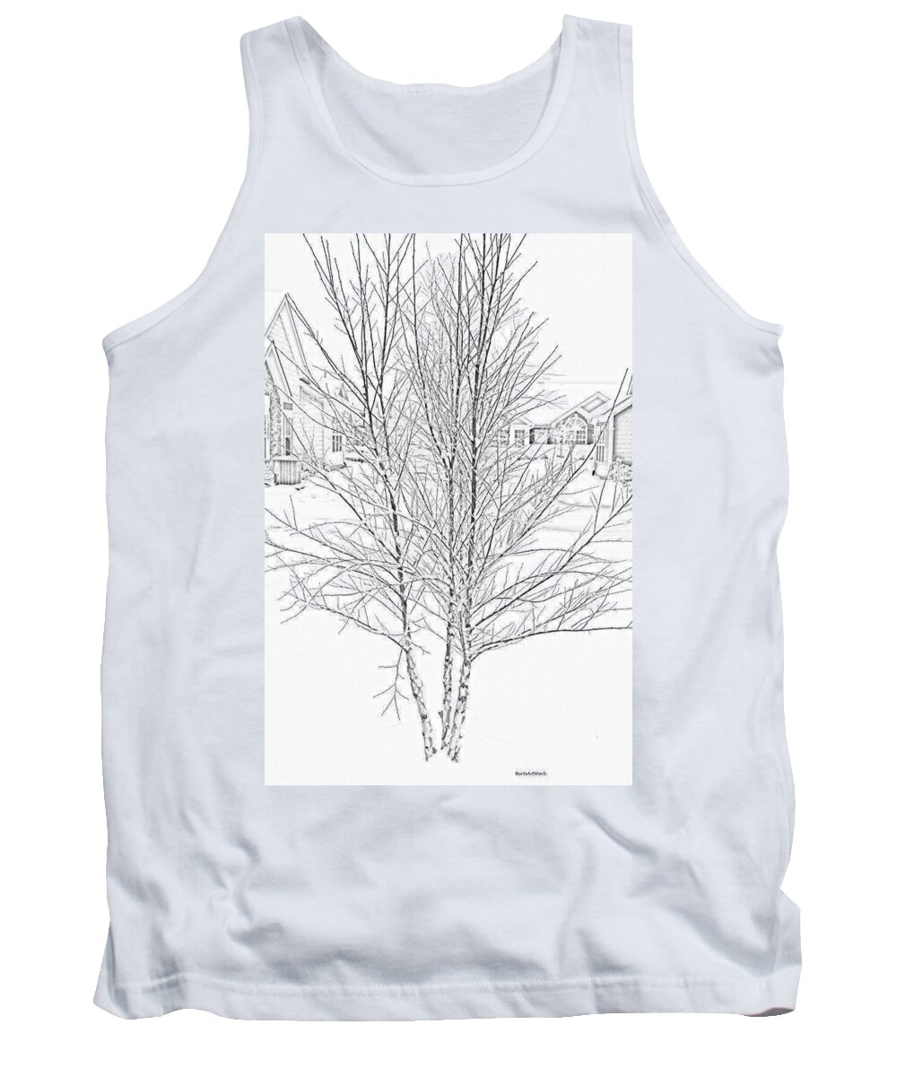 Bare Tank Top featuring the photograph Bare Naked Tree by Roberta Byram