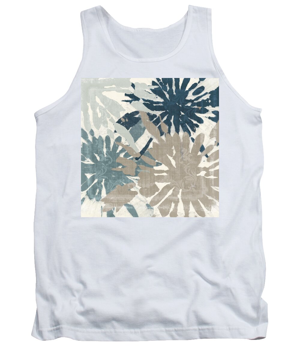 Ikat Tank Top featuring the painting Beach Curry IV Ikat by Mindy Sommers