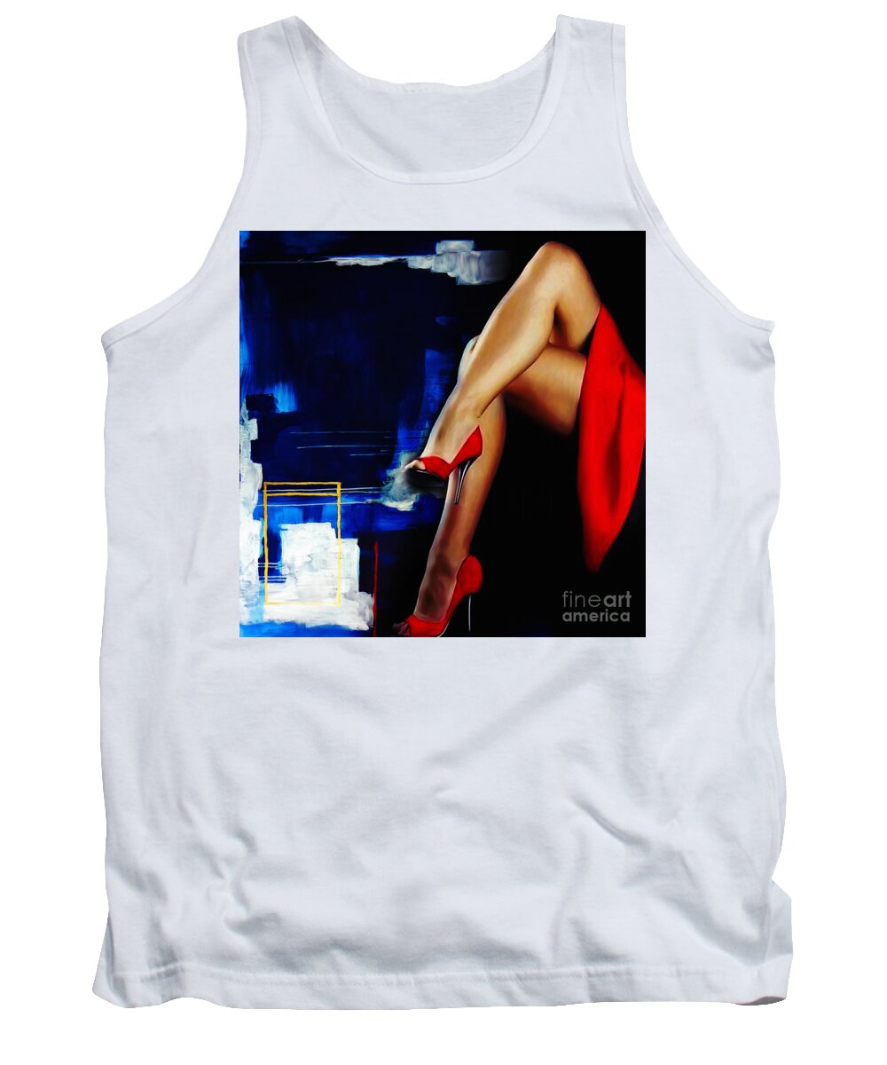 Dance Tank Top featuring the painting Beautiful Legs 02 by Gull G