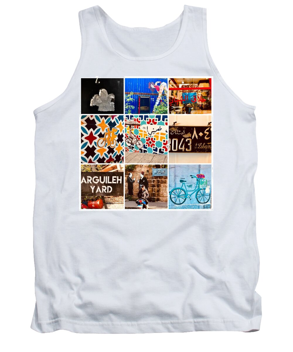 “beirut” Tank Top featuring the photograph Beirut colorful life by Funkpix Photo Hunter